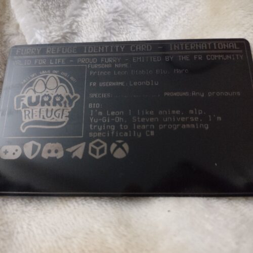 Furry Refuge ID Card Physical