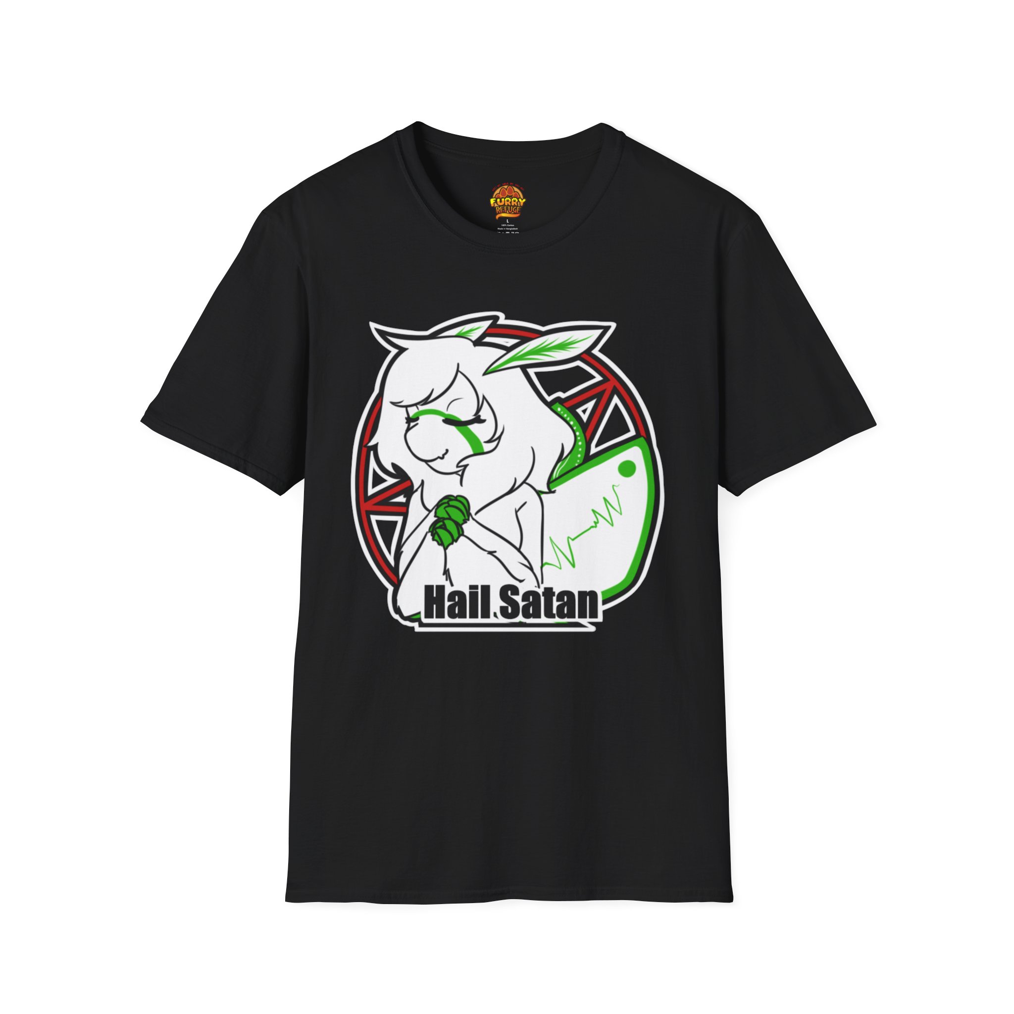 Miss Moth Hail Satan Furry Refuge Tee