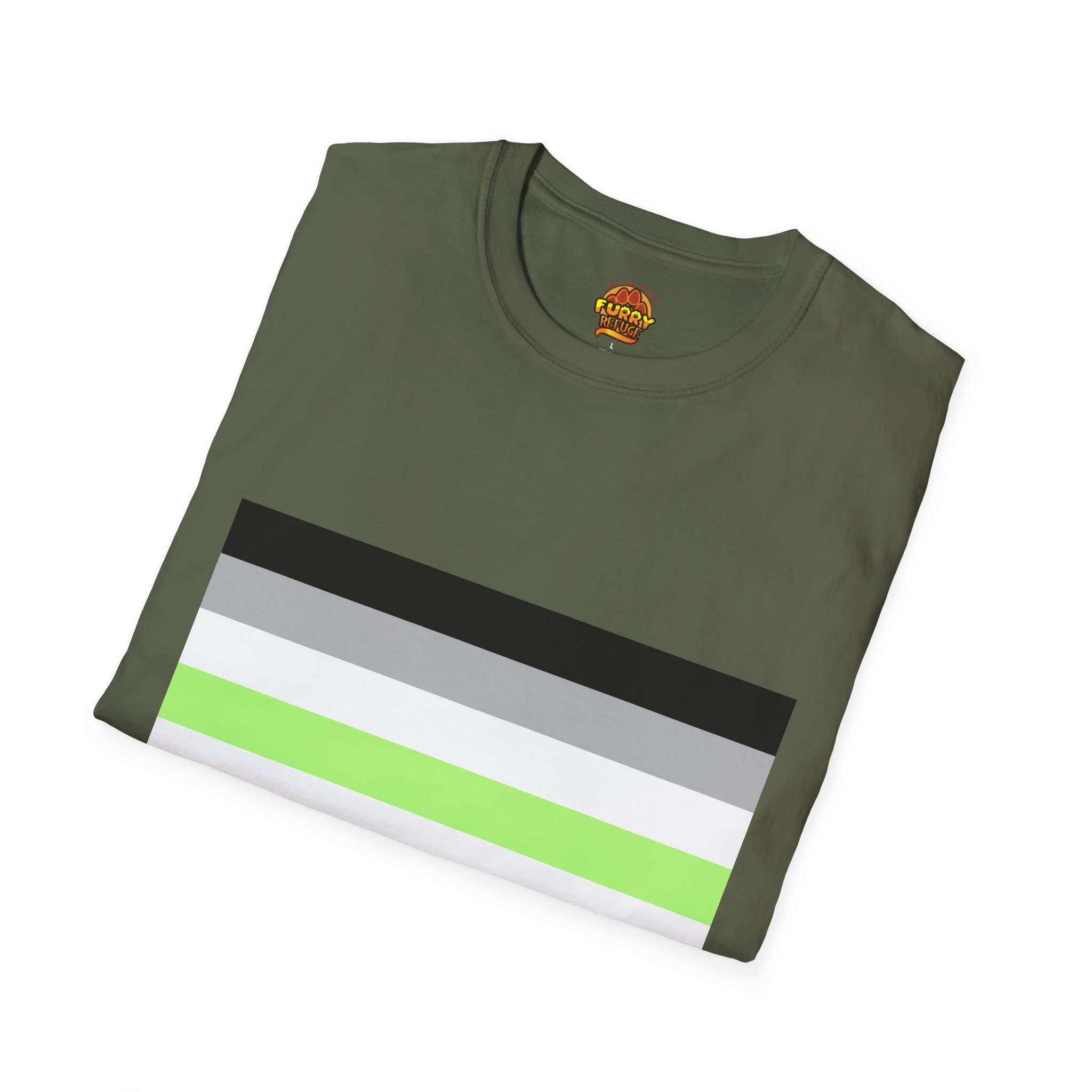Agender Pride Furry Refuge Tee - Image 14
