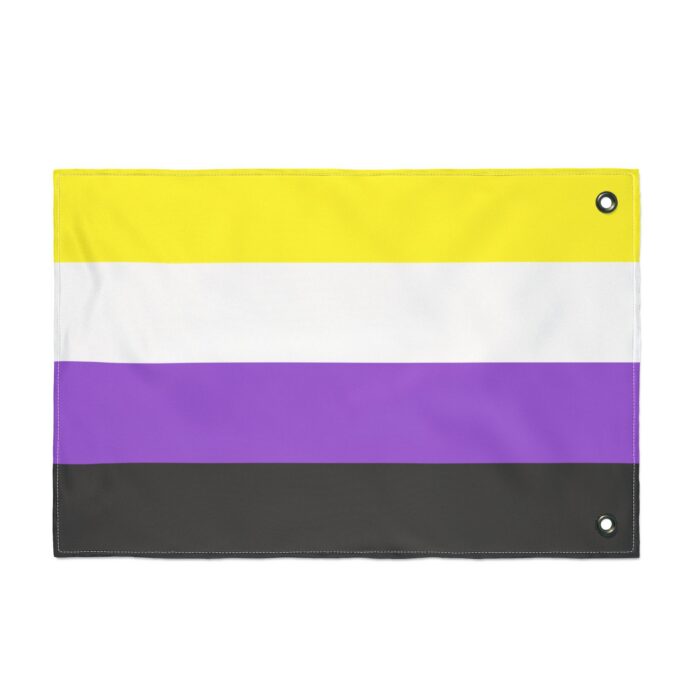 NonBinary Pride Double-Sided Flag | LGBTQ+ Decor, Outdoor Flag, Home & Garden, Pride Celebrations, Activism - Image 2