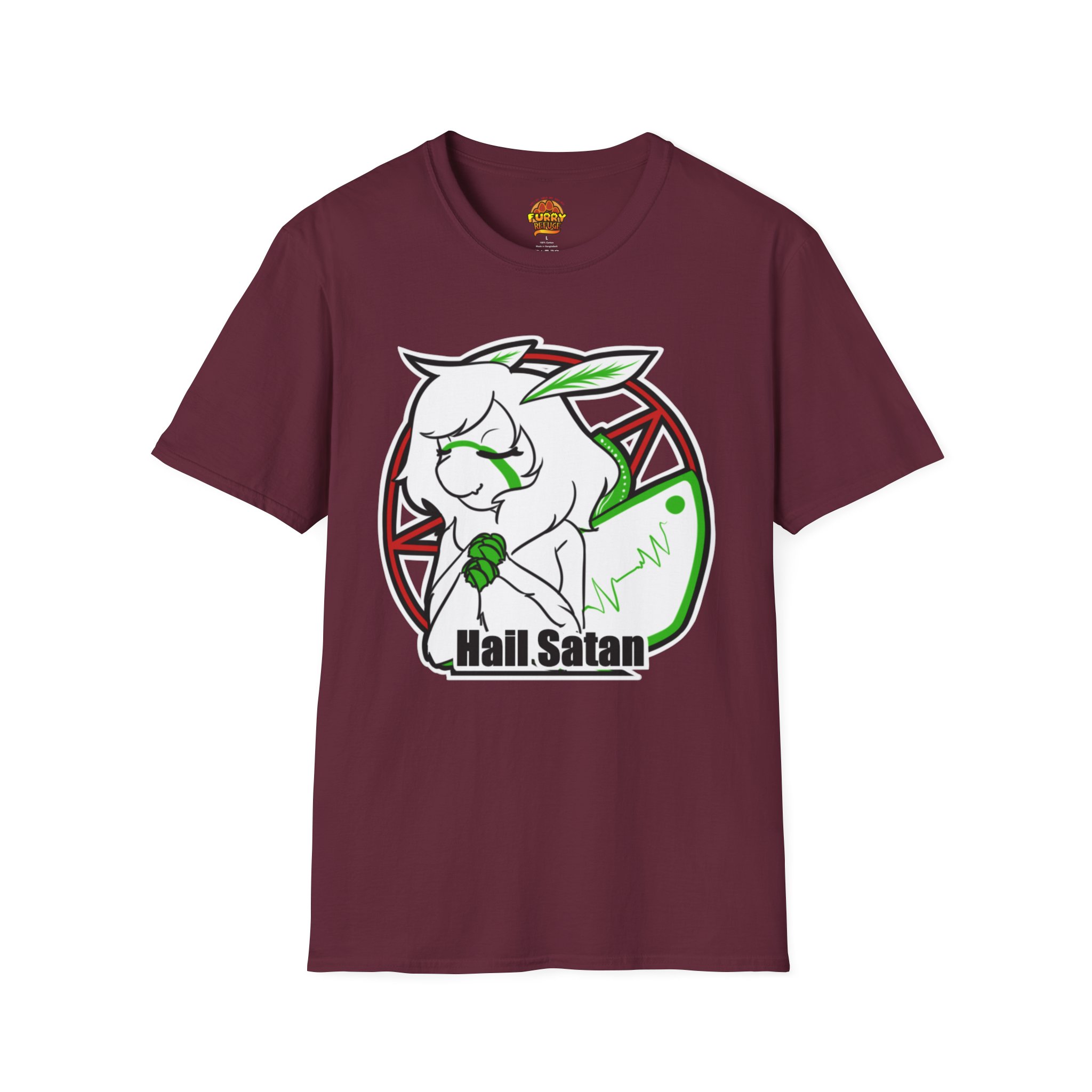 Miss Moth Hail Satan Furry Refuge Tee - Image 5
