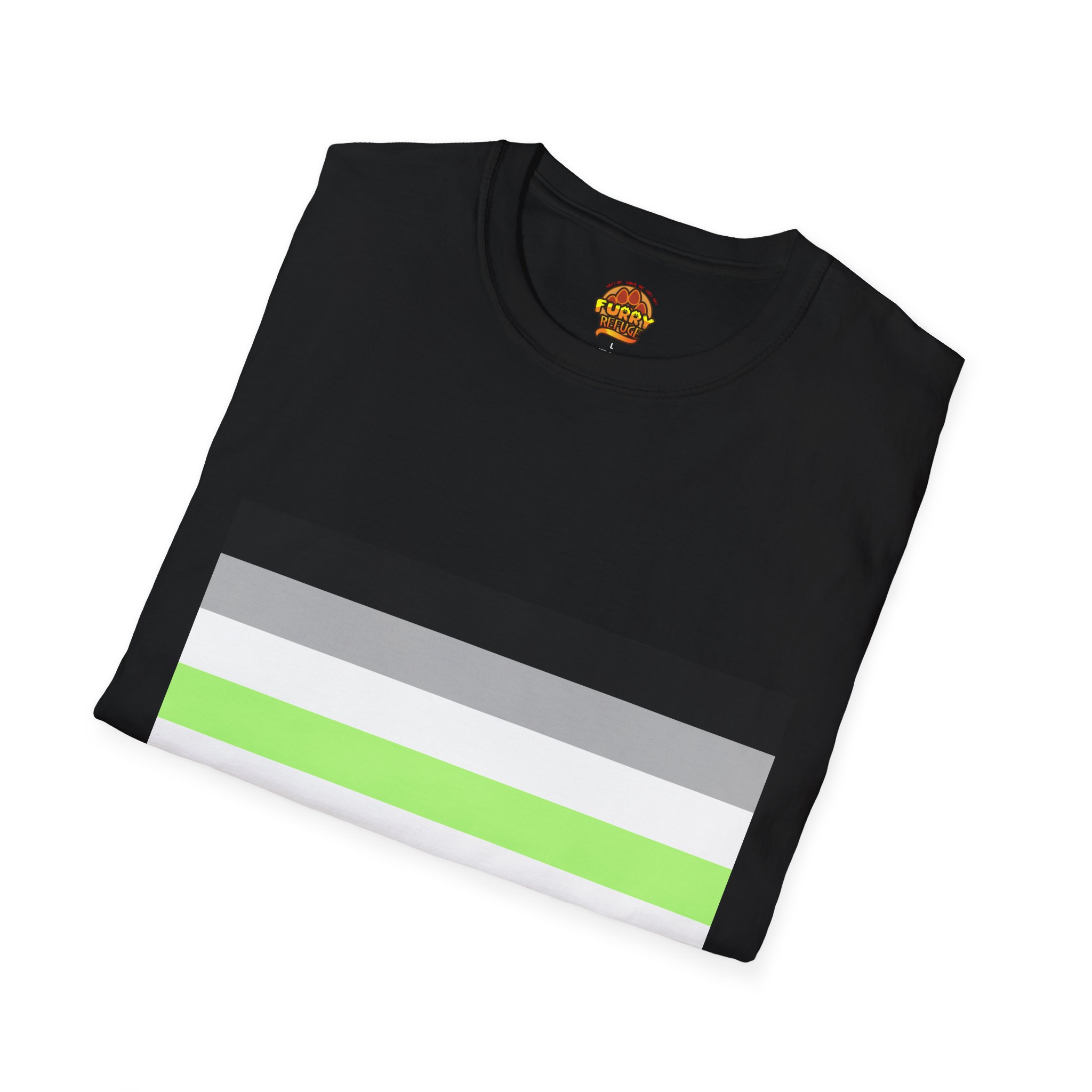 Agender Pride Furry Refuge Tee - Image 4