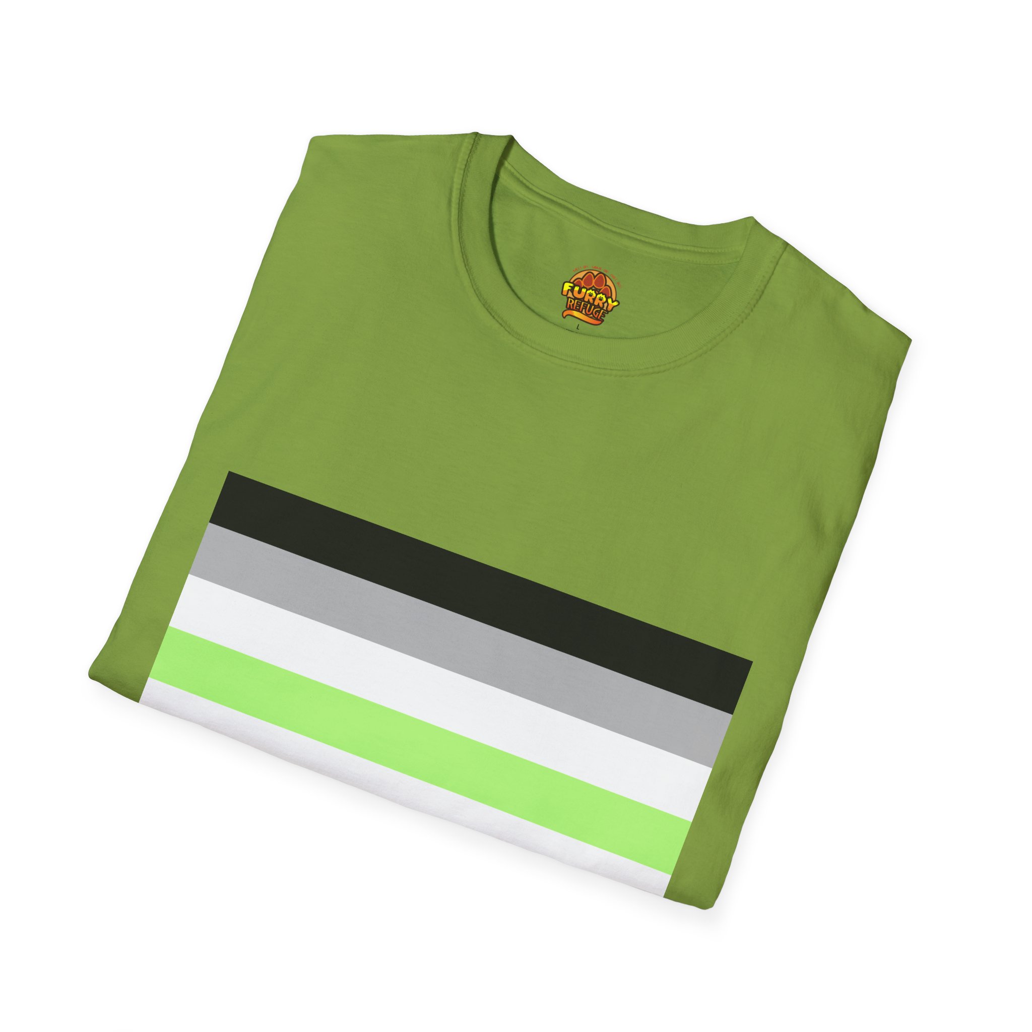 Agender Pride Furry Refuge Tee - Image 8