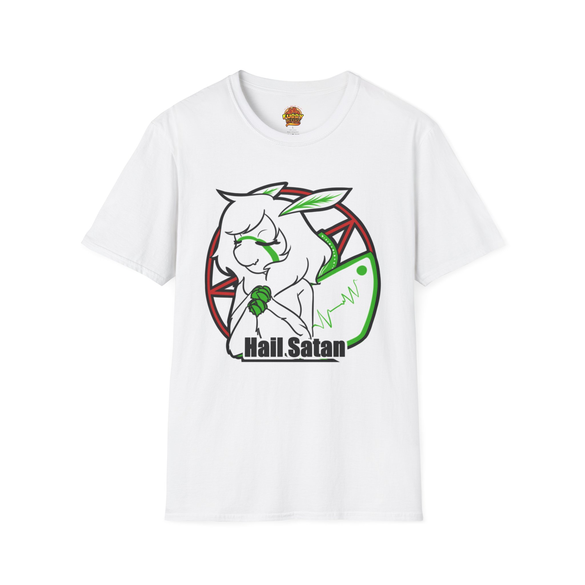 Miss Moth Hail Satan Furry Refuge Tee - Image 9