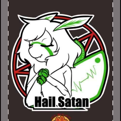 Vegan Wallet with Hail Satan Design, Eco-Friendly Card Holder, Unique Gift for Vegans, Alternative Accessories, MagSafe Compatible