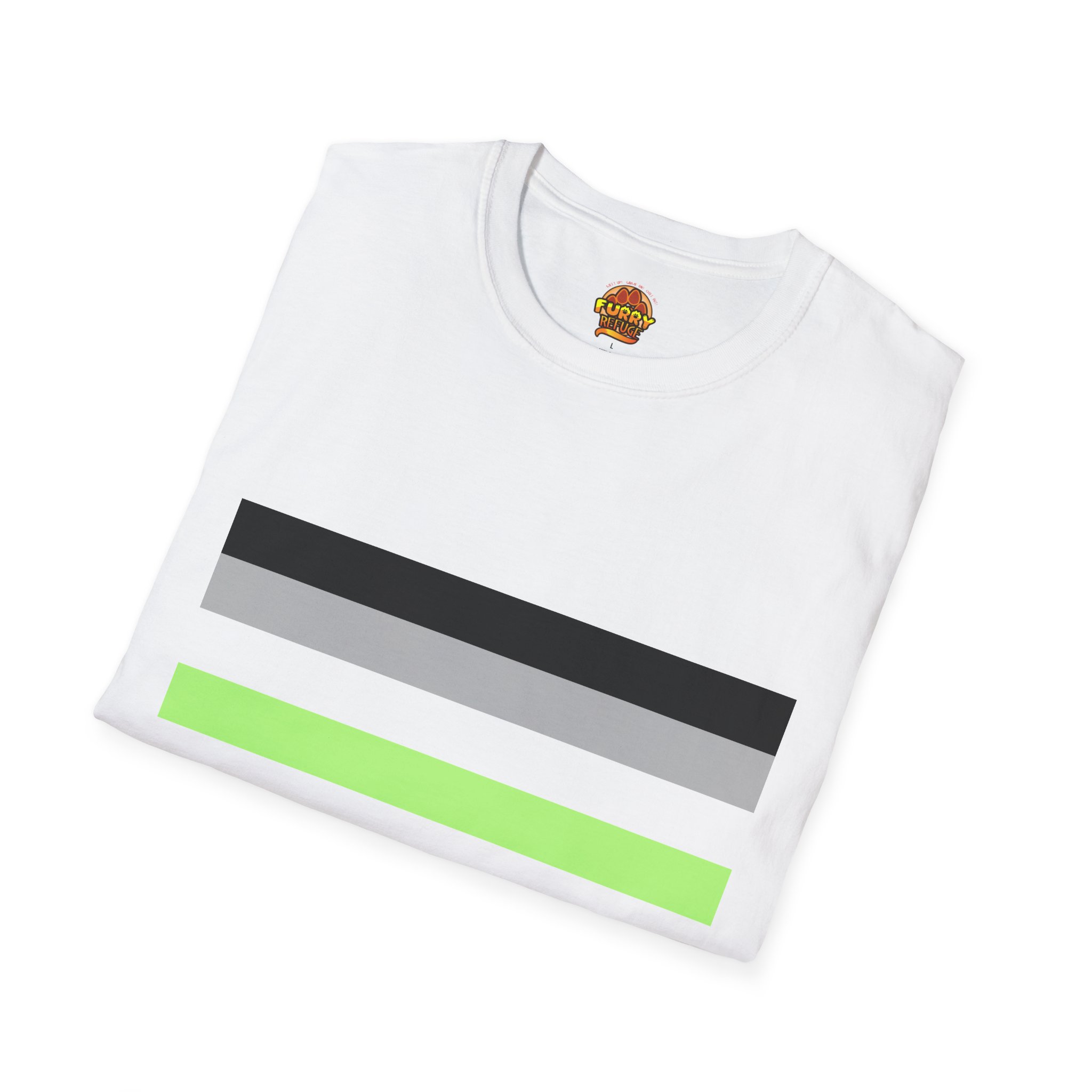 Agender Pride Furry Refuge Tee - Image 10
