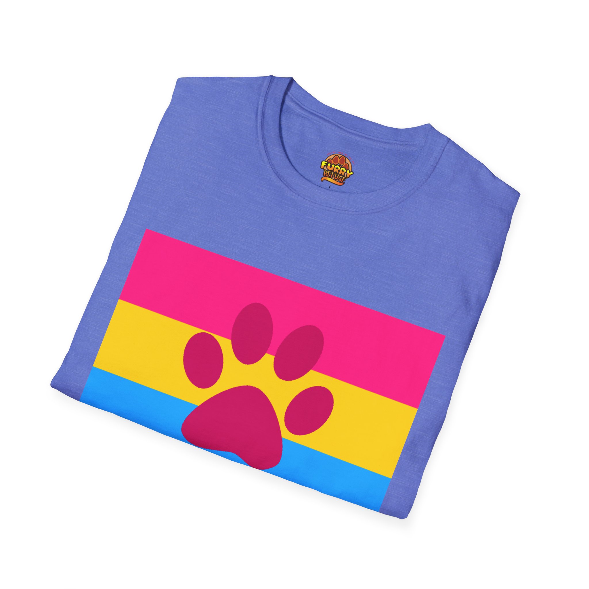 Pansexual Furry Pride Furry Refuge Tee - Image 30