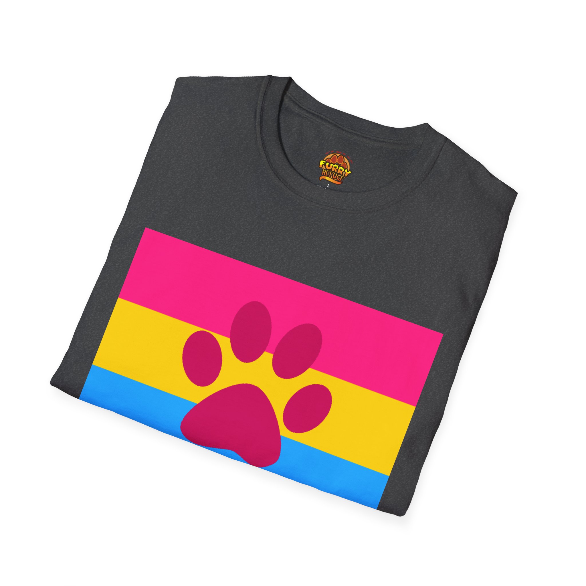 Pansexual Furry Pride Furry Refuge Tee - Image 4