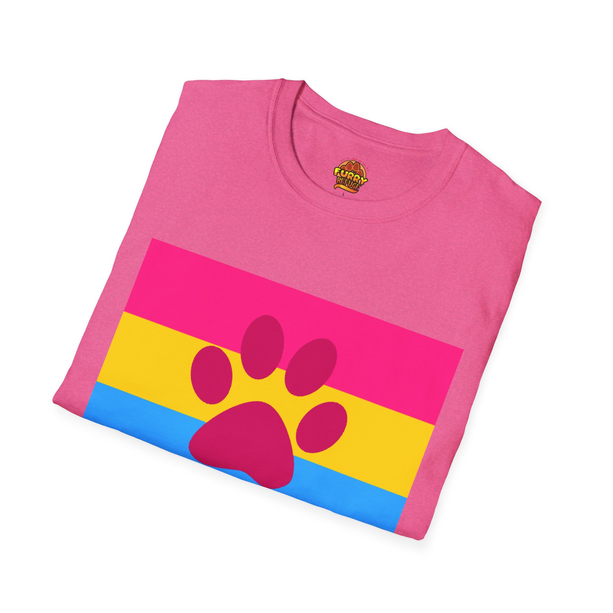Pansexual Furry Pride Furry Refuge Tee - Image 46
