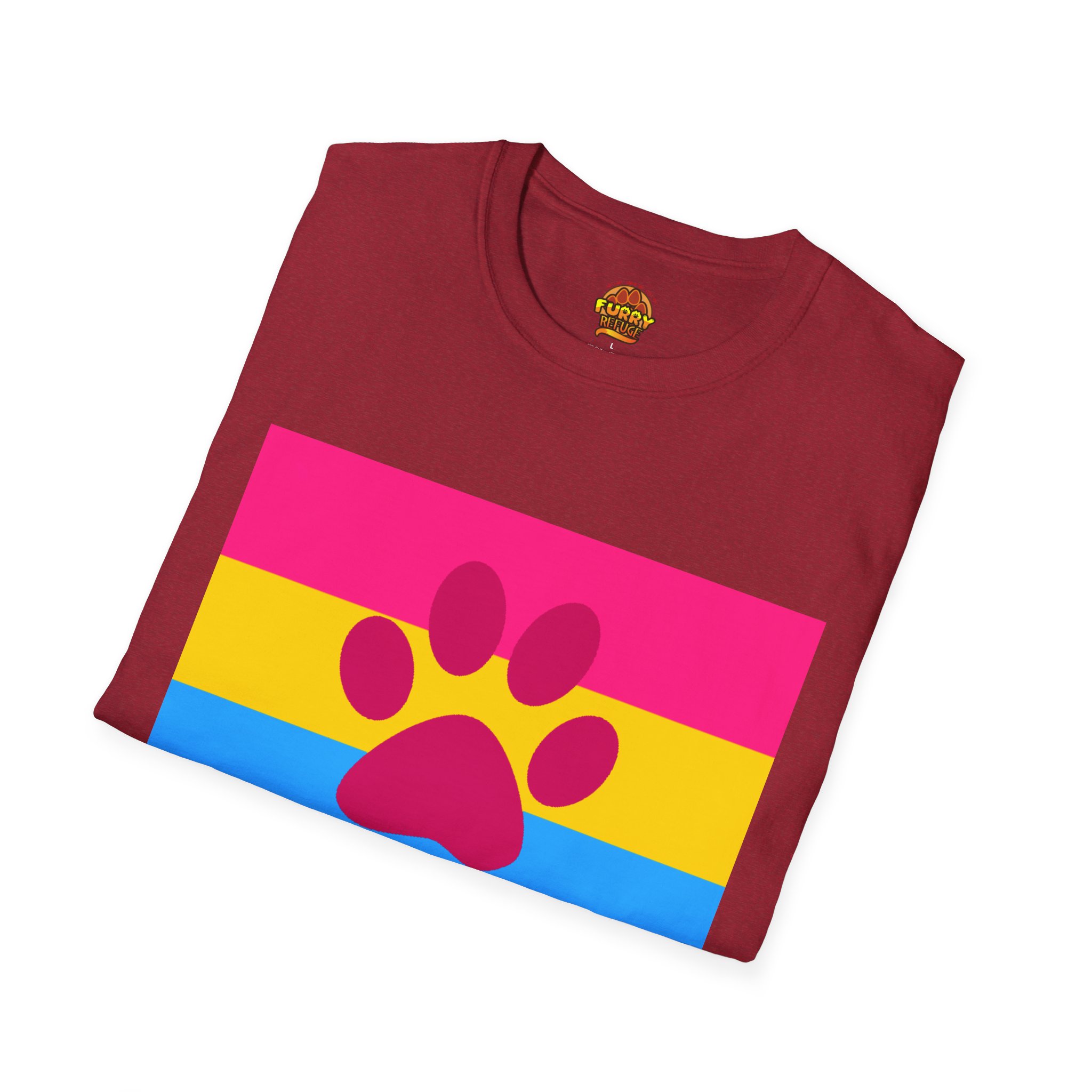 Pansexual Furry Pride Furry Refuge Tee - Image 54