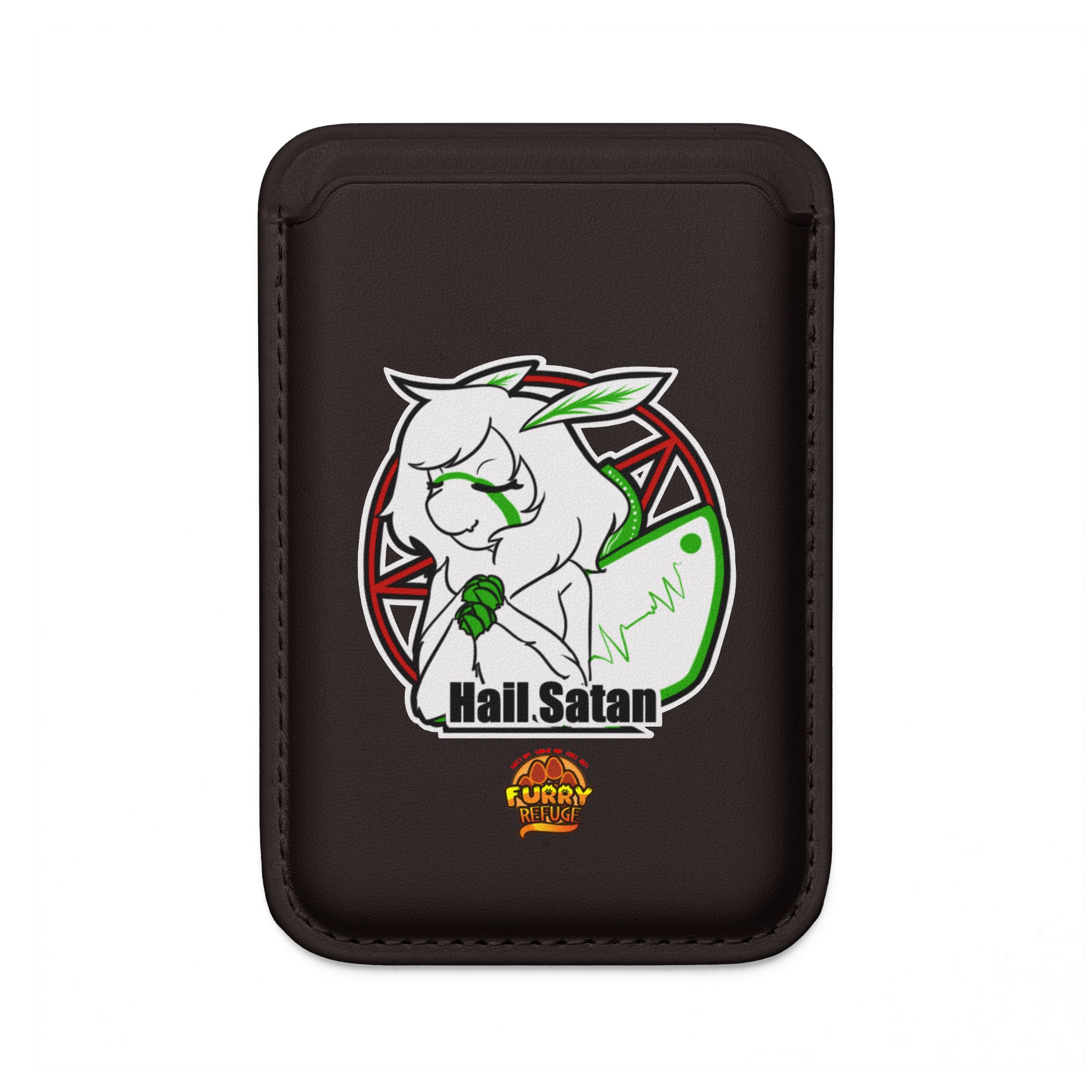 Wallet with Hail Satan Design, Card Holder, Alternative Accessories, MagSafe Compatible