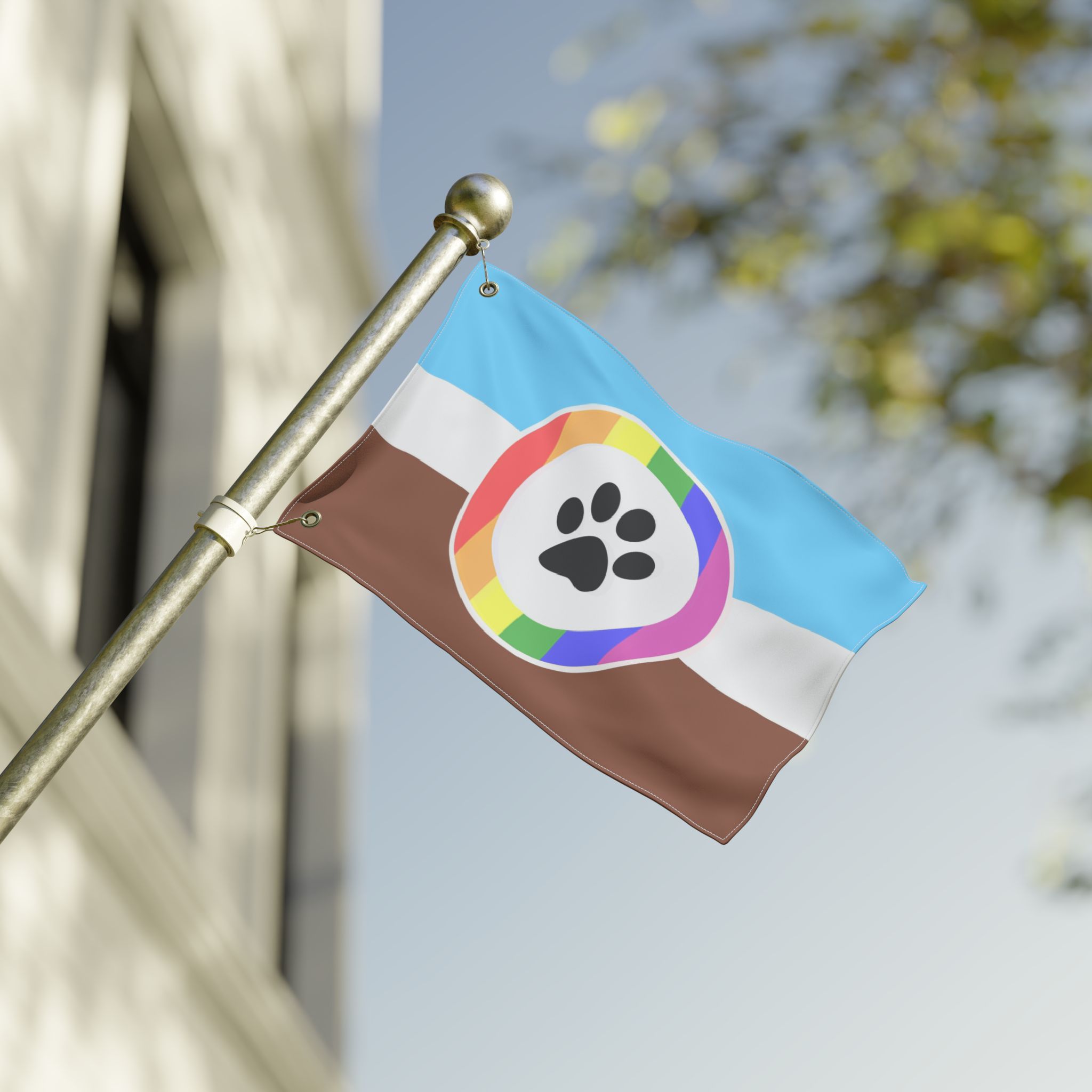Furry POC Inclusive Pride Double-Sided Flag | LGBTQ+ Decor, Outdoor Flag, Home & Garden, Pride Celebrations, Activism - Image 4