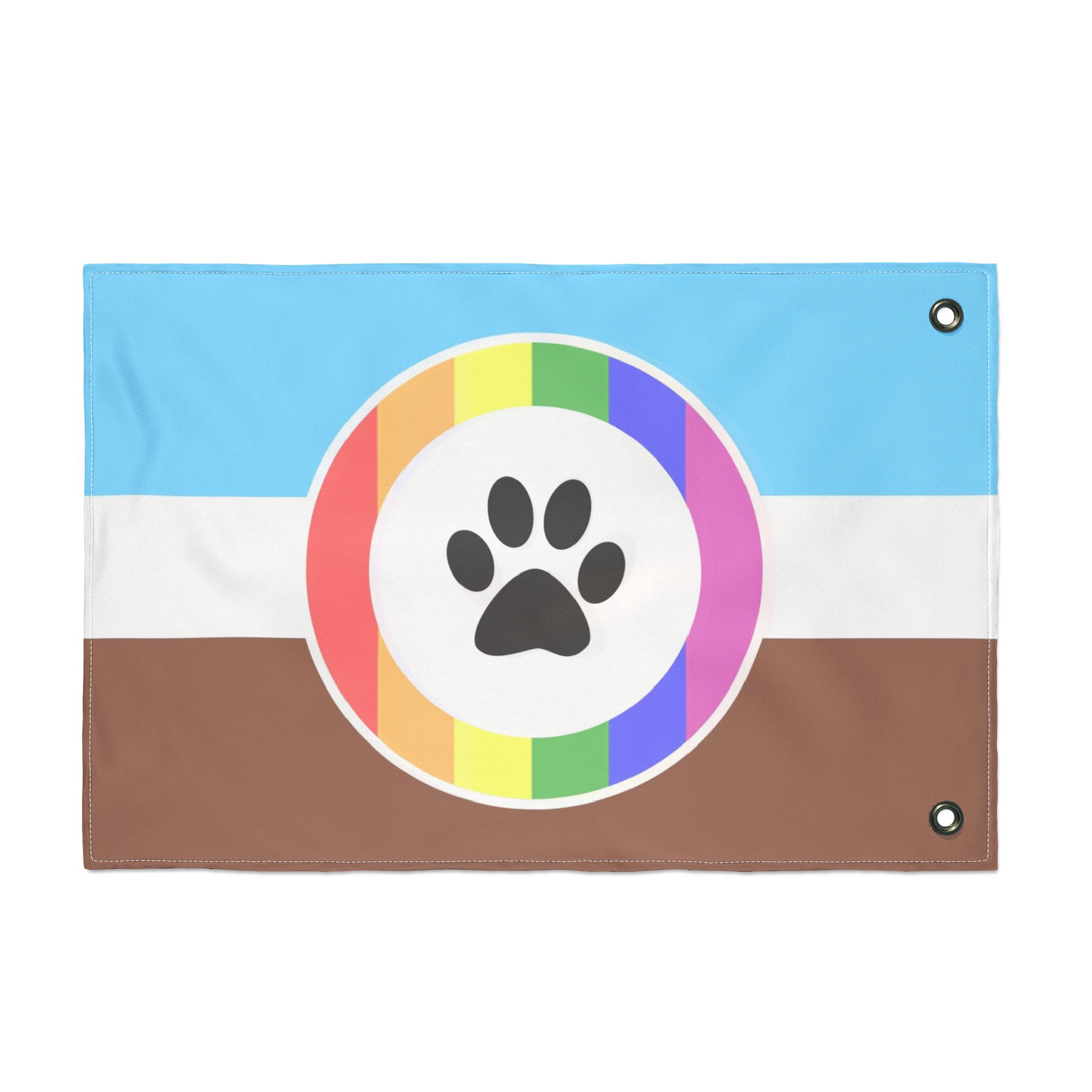 Furry POC Inclusive Pride Double-Sided Flag | LGBTQ+ Decor, Outdoor Flag, Home & Garden, Pride Celebrations, Activism - Image 2