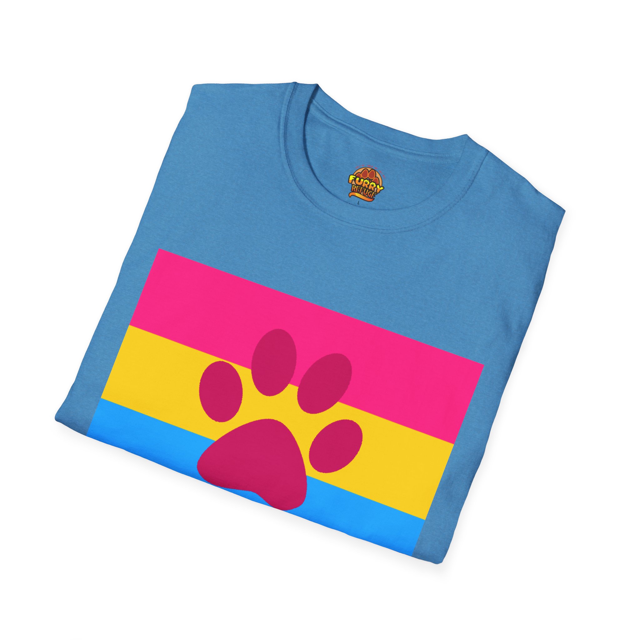 Pansexual Furry Pride Furry Refuge Tee - Image 26