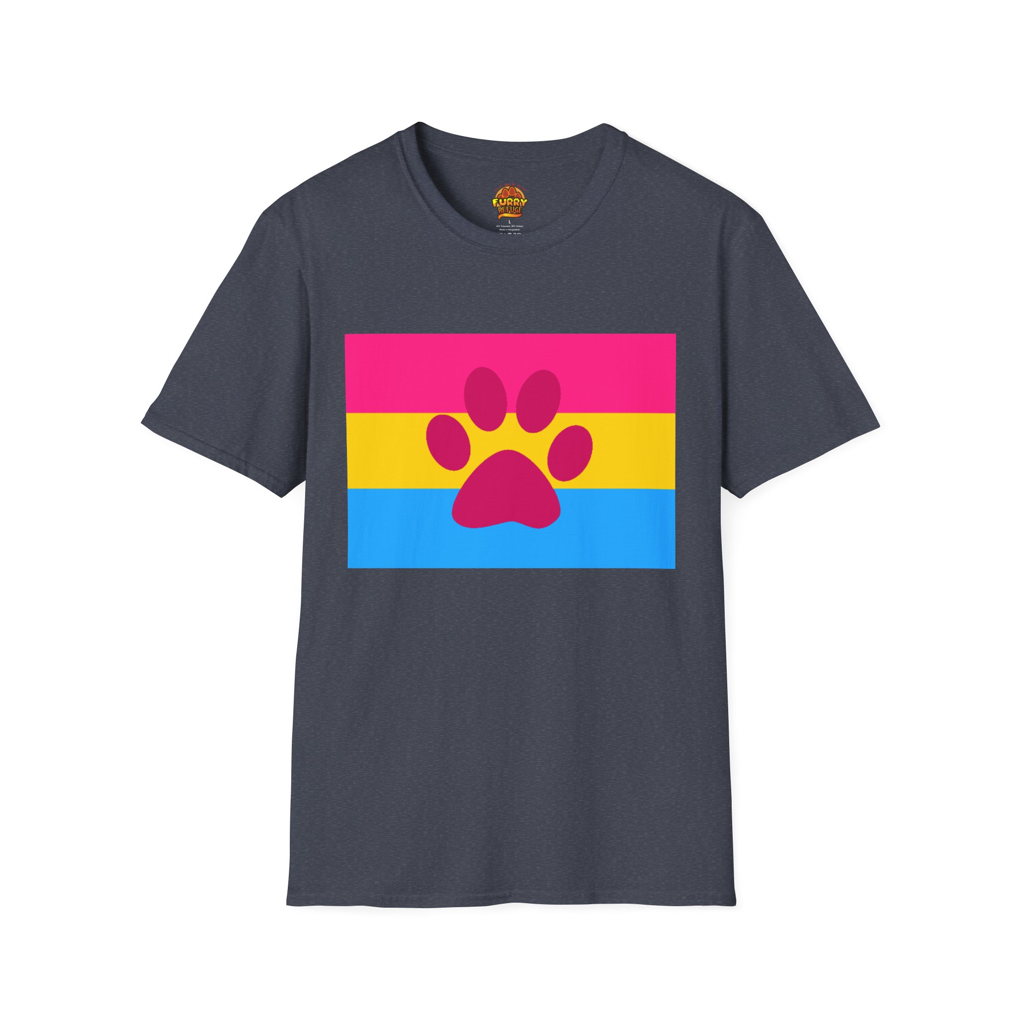 Pansexual Furry Pride Furry Refuge Tee - Image 55