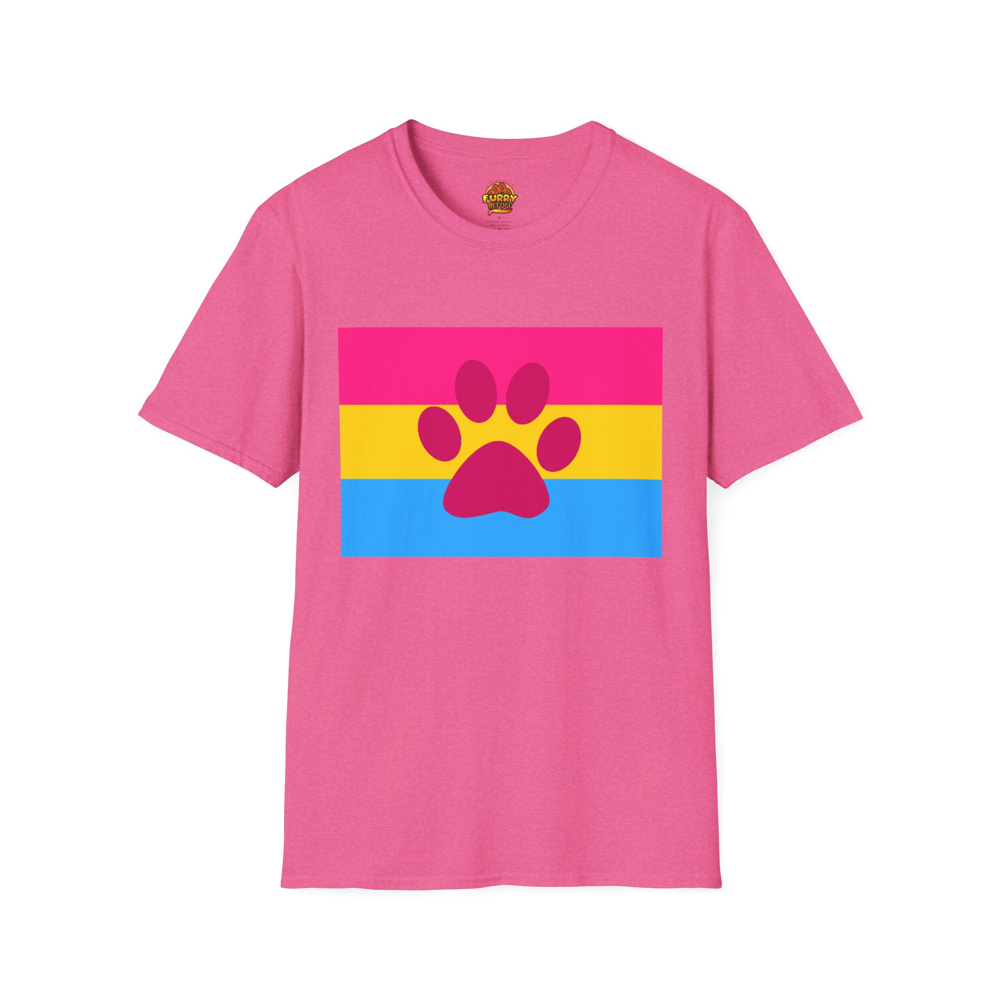 Pansexual Furry Pride Furry Refuge Tee - Image 43