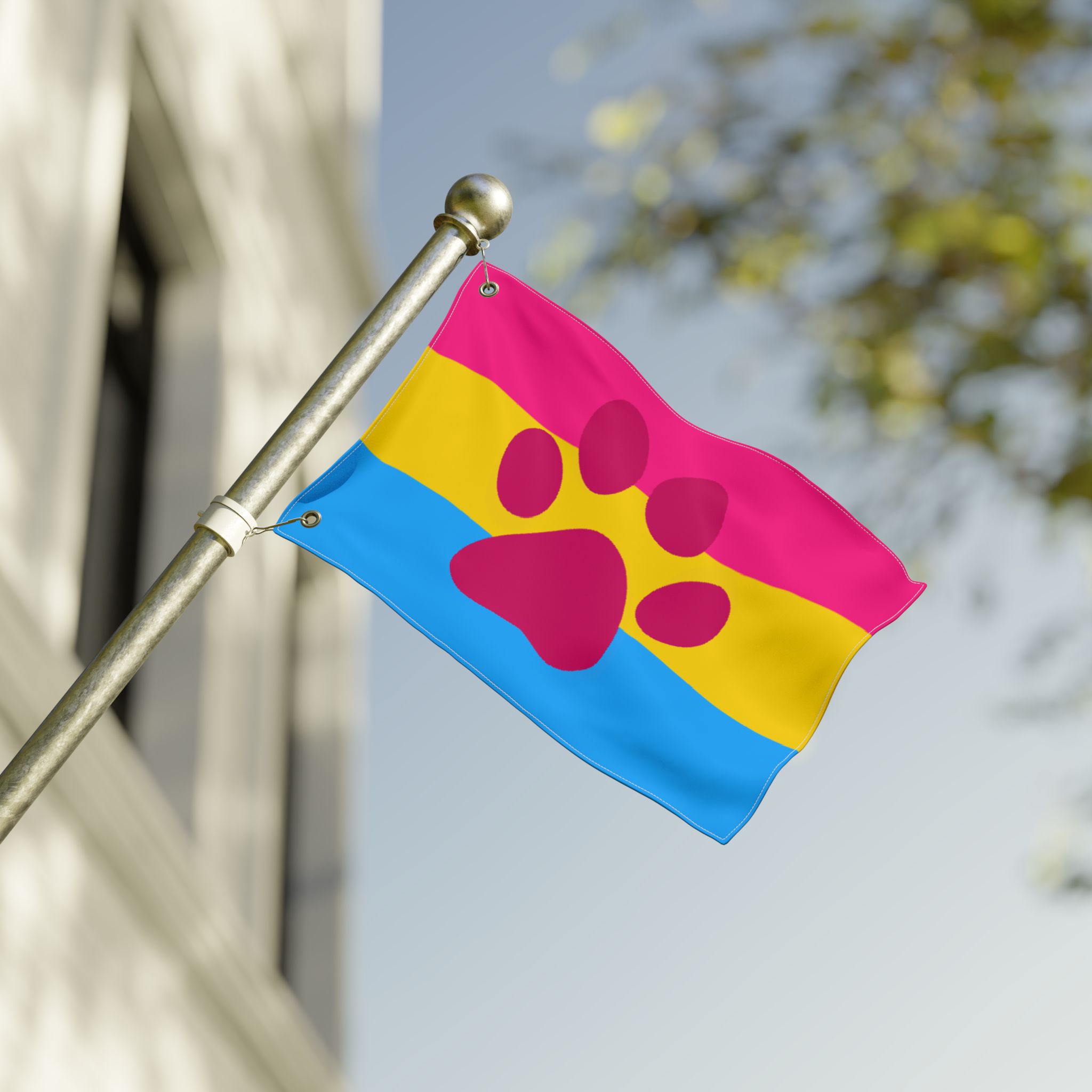 Pansexual Furry Pride Double-Sided Flag | LGBTQ+ Decor, Outdoor Flag, Home & Garden, Pride Celebrations, Activism - Image 4