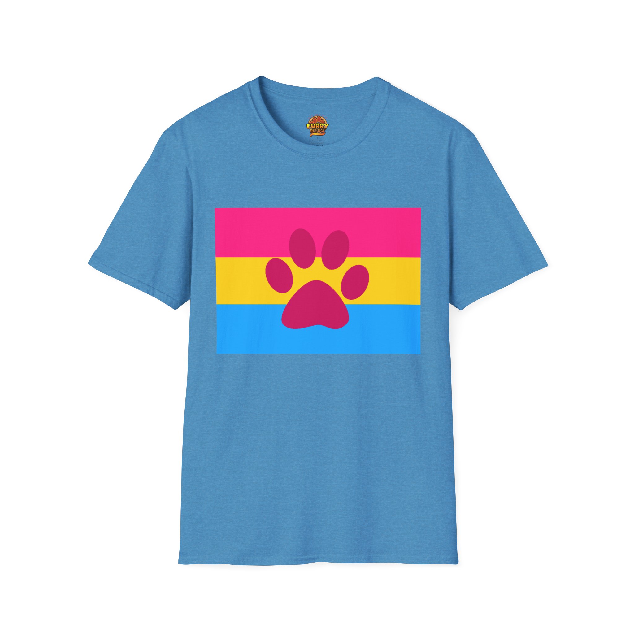 Pansexual Furry Pride Furry Refuge Tee - Image 23