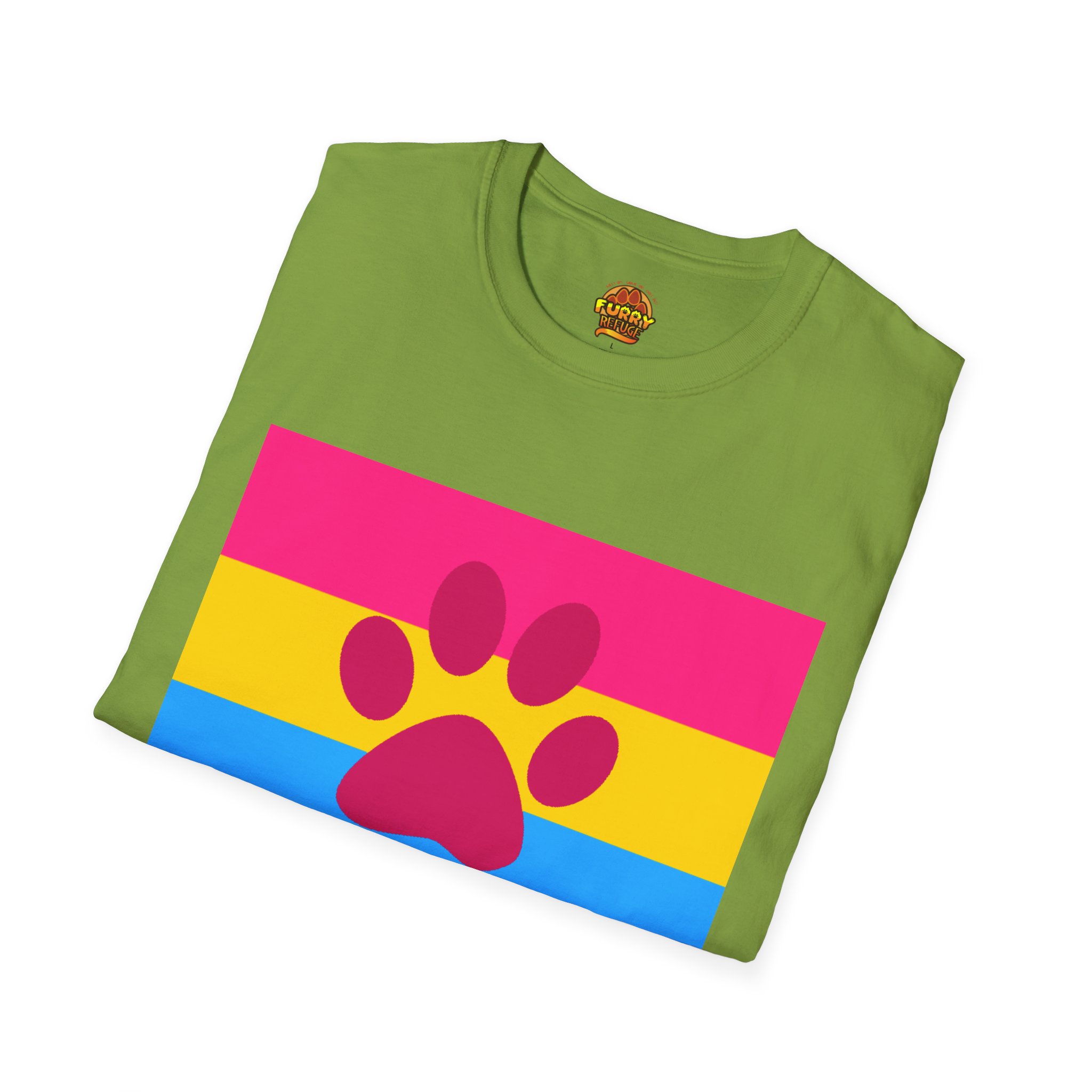 Pansexual Furry Pride Furry Refuge Tee - Image 12
