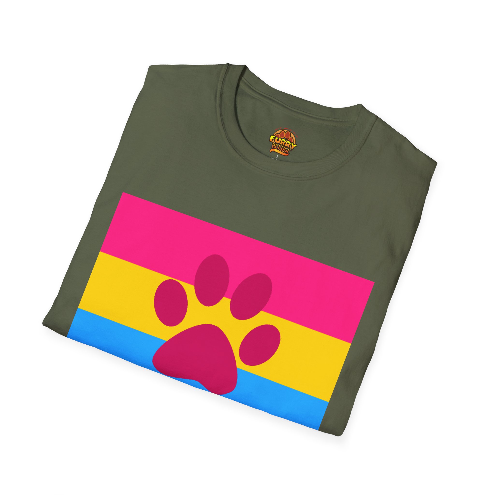 Pansexual Furry Pride Furry Refuge Tee - Image 18