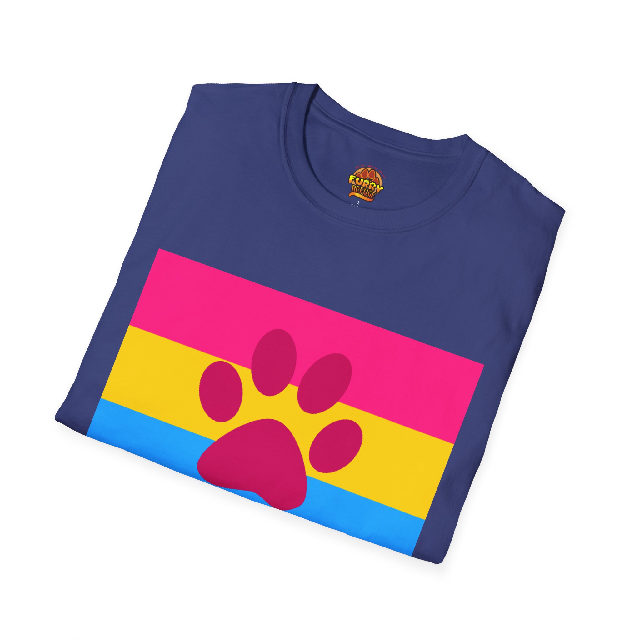 Pansexual Furry Pride Furry Refuge Tee - Image 38