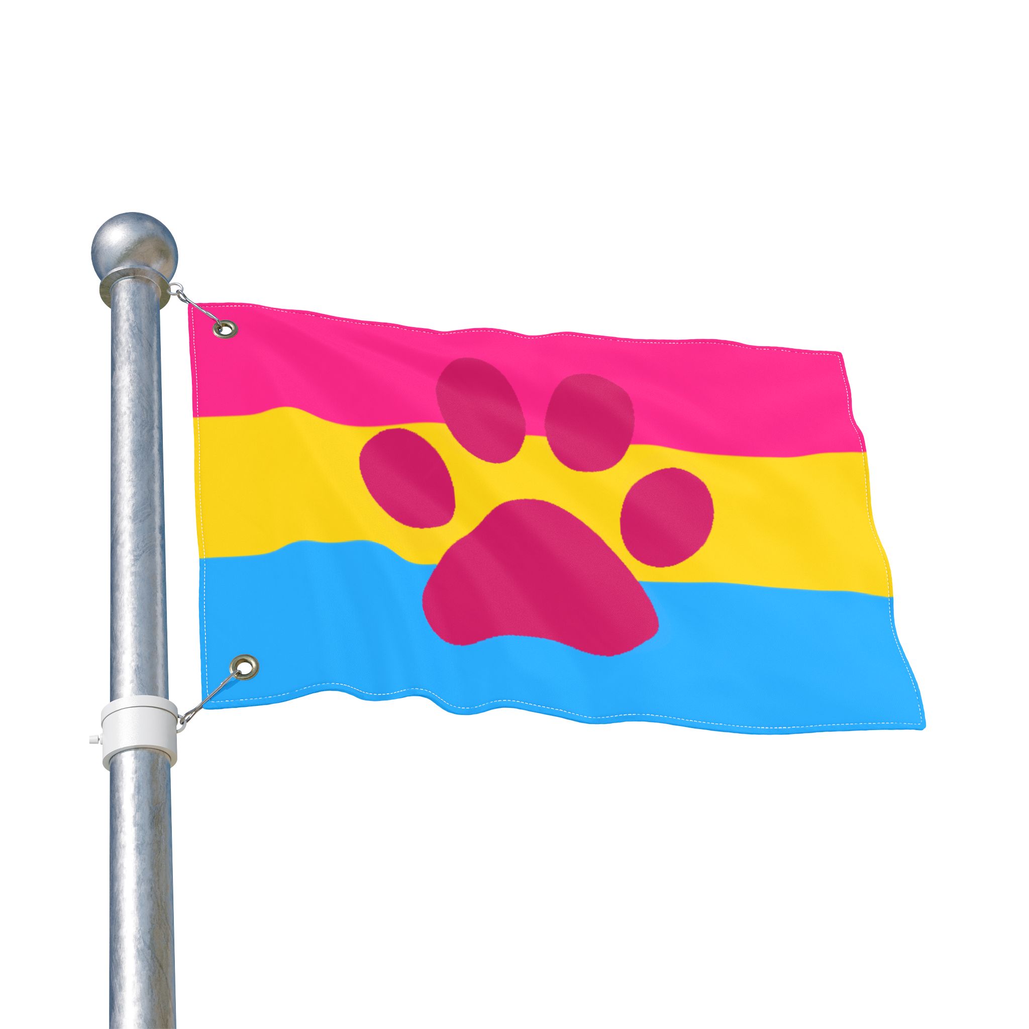 Pansexual Furry Pride Double-Sided Flag | LGBTQ+ Decor, Outdoor Flag, Home & Garden, Pride Celebrations, Activism - Image 3