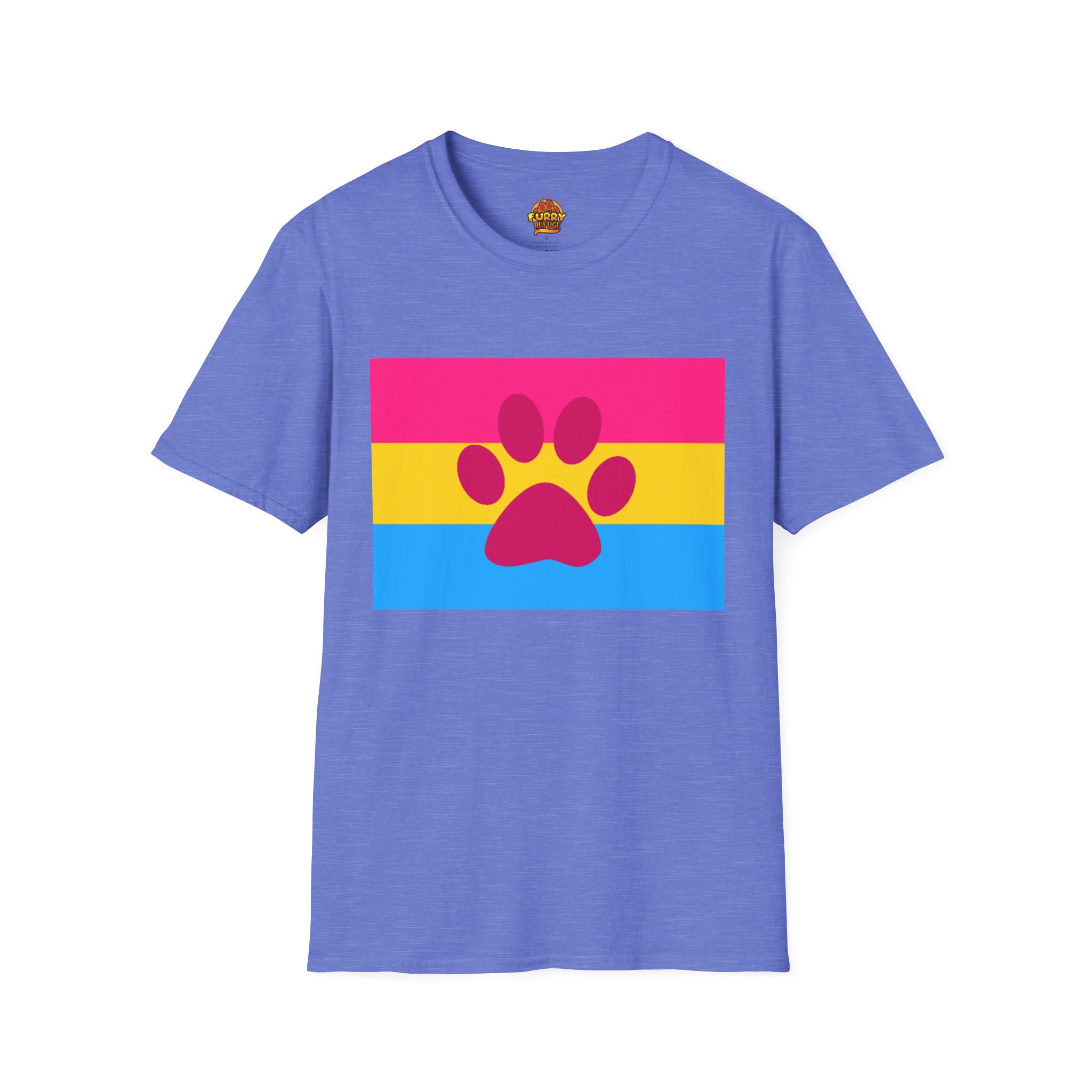 Pansexual Furry Pride Furry Refuge Tee - Image 27