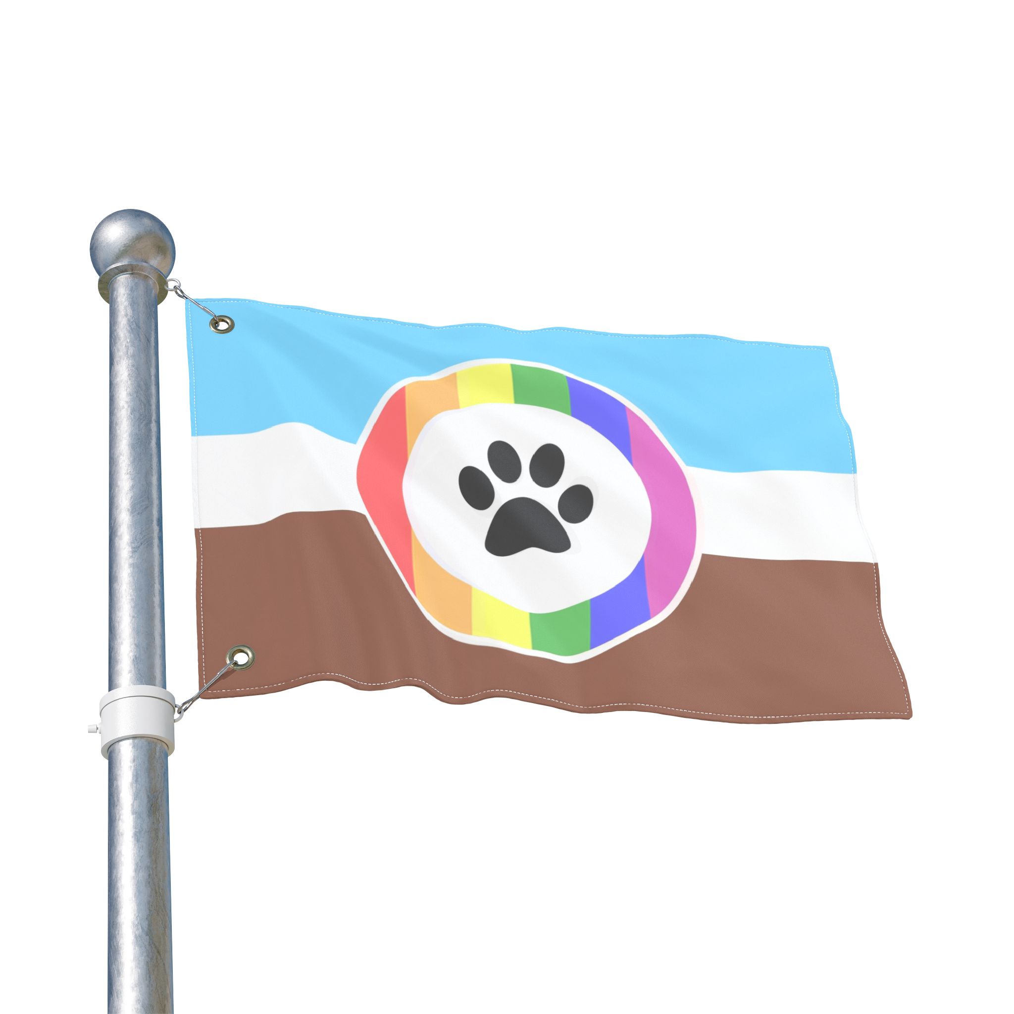 Furry POC Inclusive Pride Double-Sided Flag | LGBTQ+ Decor, Outdoor Flag, Home & Garden, Pride Celebrations, Activism - Image 3
