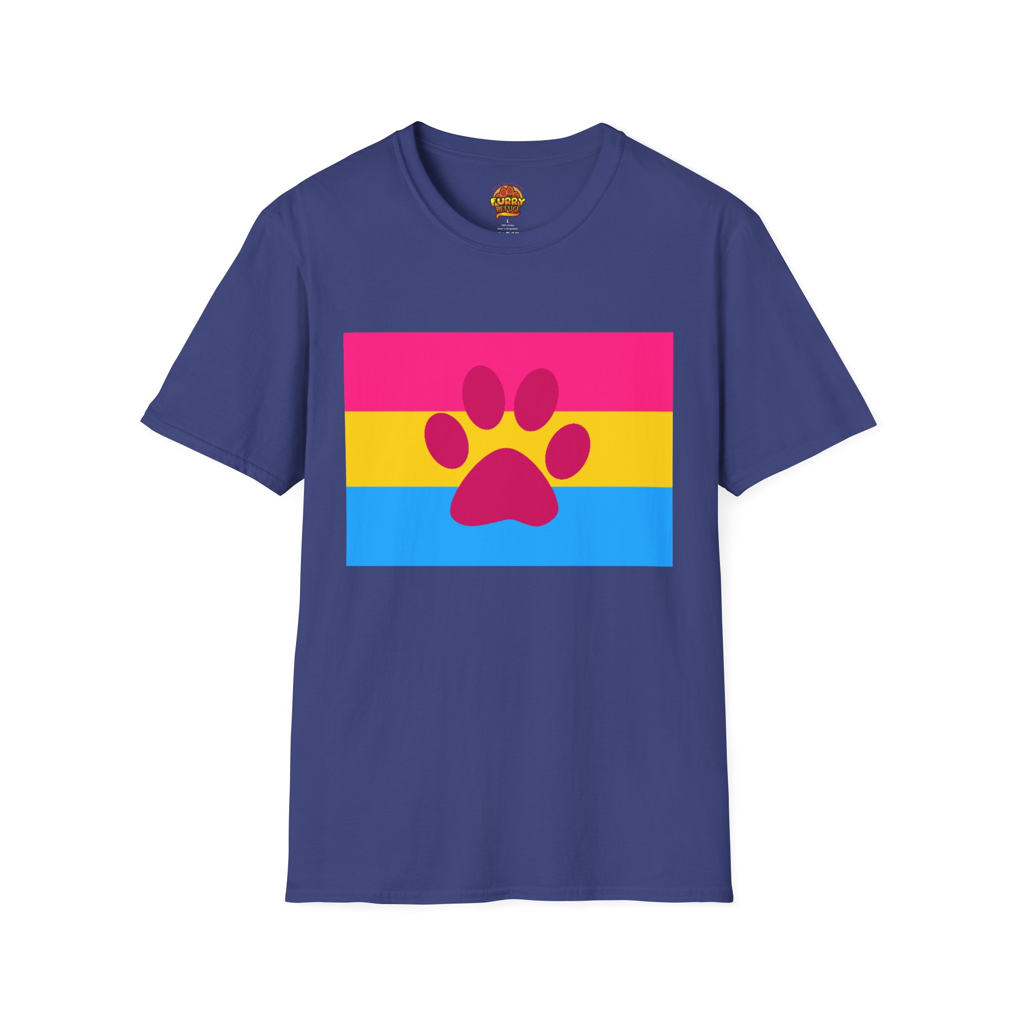 Pansexual Furry Pride Furry Refuge Tee - Image 35