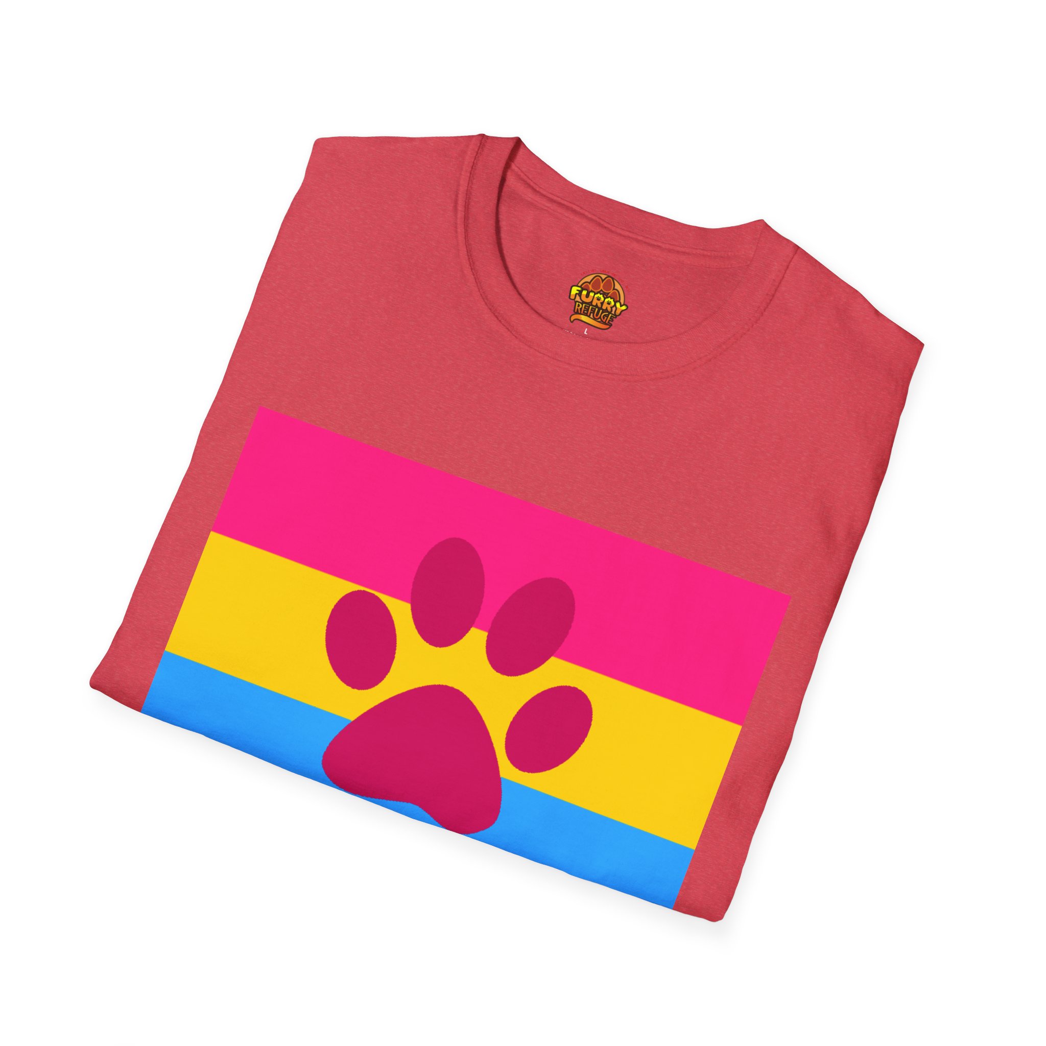Pansexual Furry Pride Furry Refuge Tee - Image 50