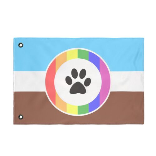 Furry POC Inclusive Pride Double-Sided Flag | LGBTQ+ Decor, Outdoor Flag, Home & Garden, Pride Celebrations, Activism