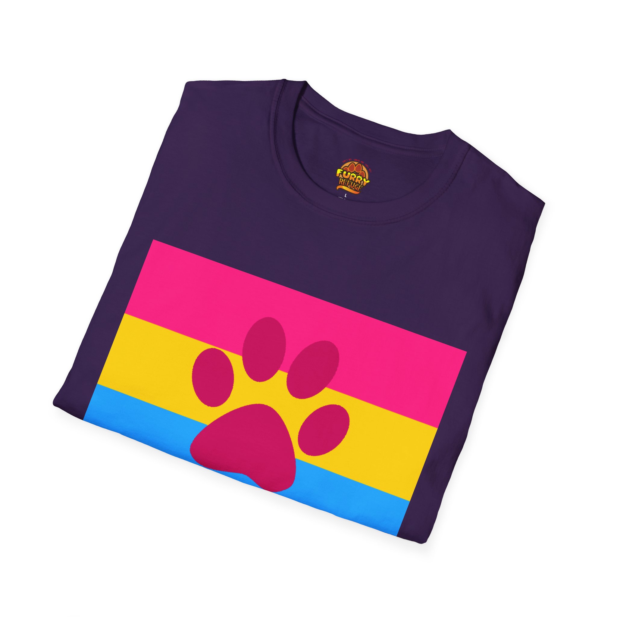 Pansexual Furry Pride Furry Refuge Tee - Image 42