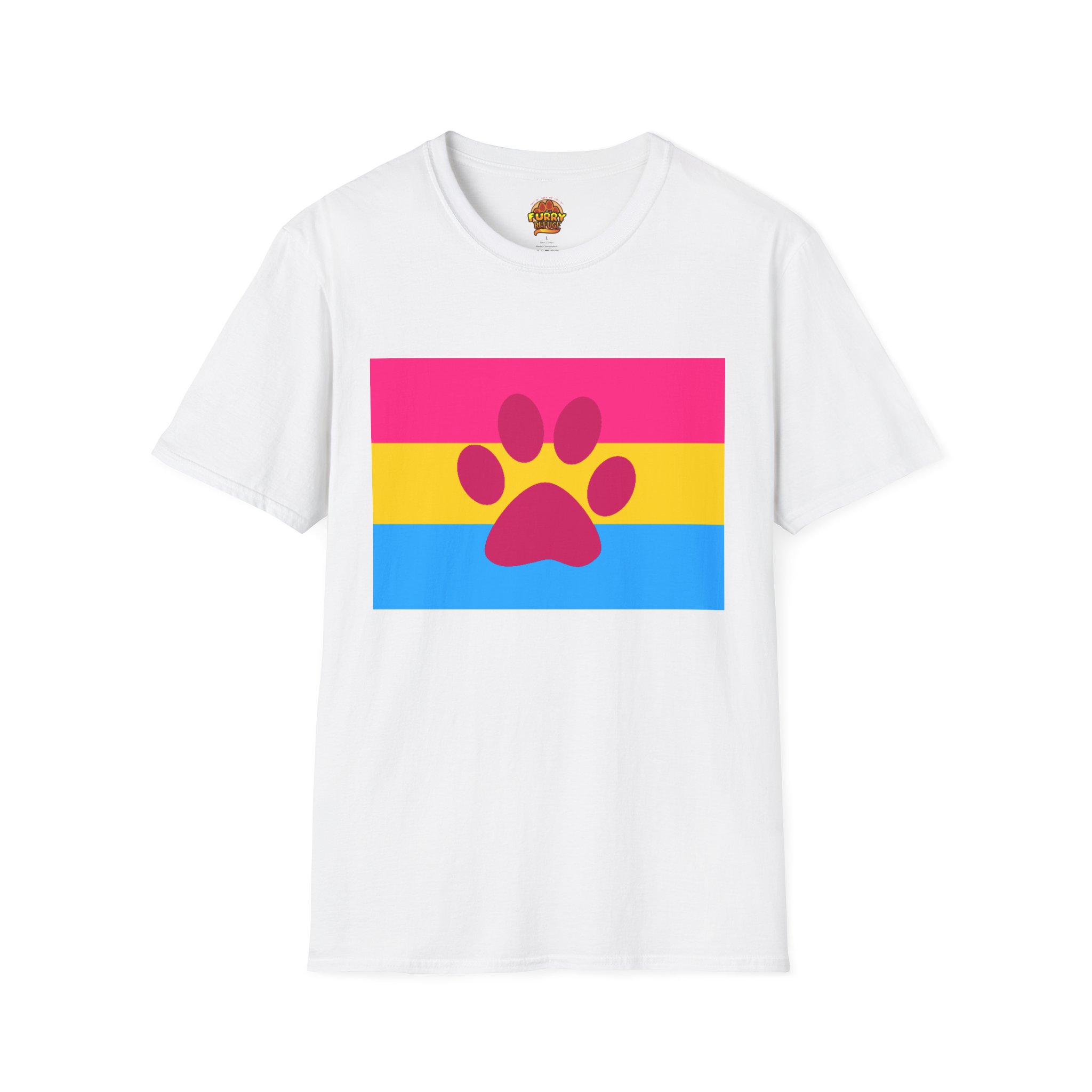 Pansexual Furry Pride Furry Refuge Tee - Image 13