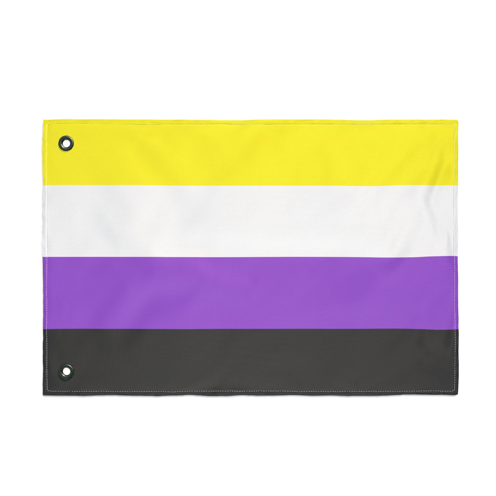 NonBinary Pride Double-Sided Flag | LGBTQ+ Decor, Outdoor Flag, Home &amp; Garden, Pride Celebrations, Activism