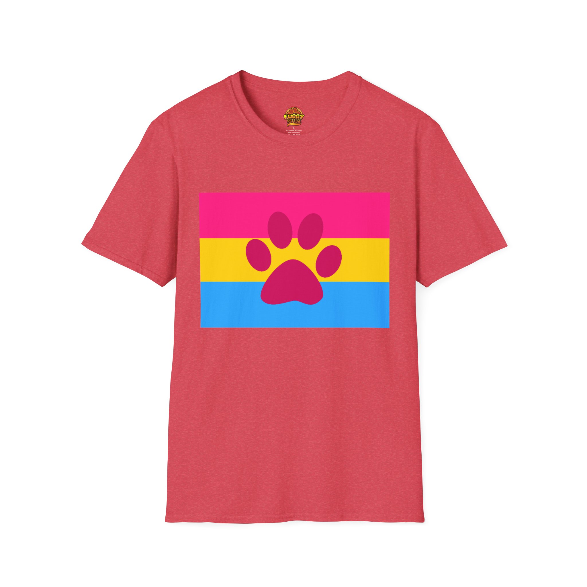 Pansexual Furry Pride Furry Refuge Tee - Image 47