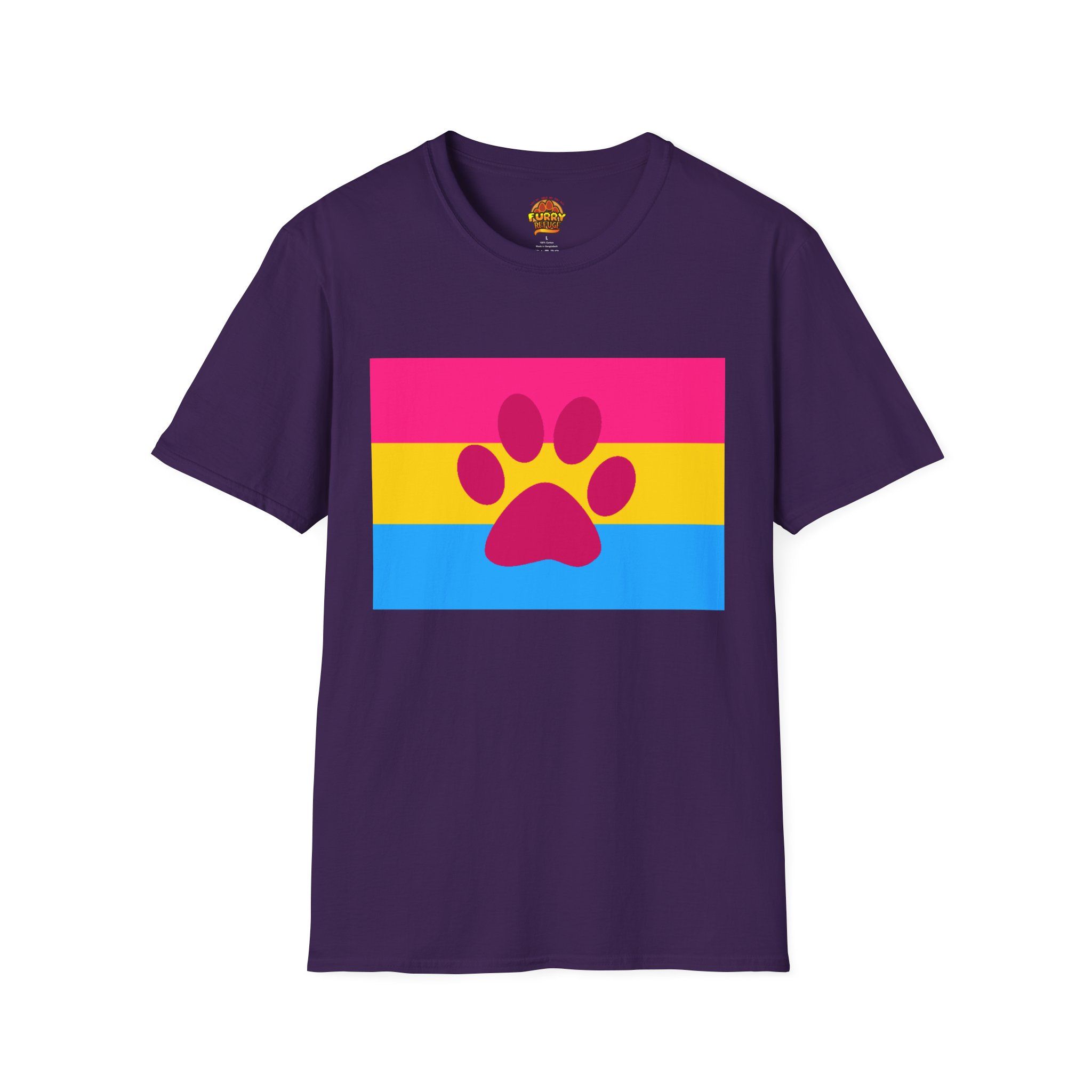 Pansexual Furry Pride Furry Refuge Tee - Image 39