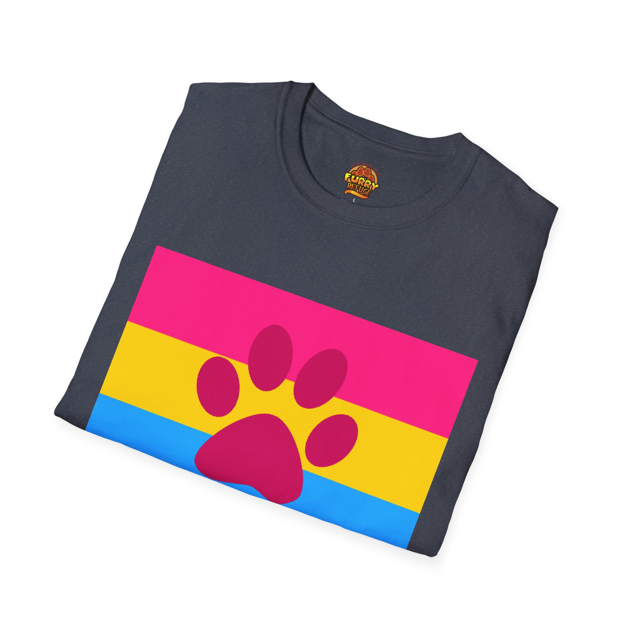 Pansexual Furry Pride Furry Refuge Tee - Image 58